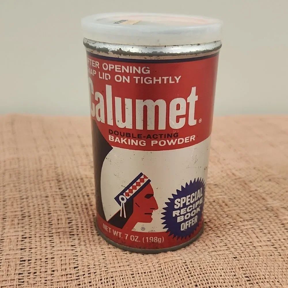 Vintage Calumet Baking Powder Tin Red and White